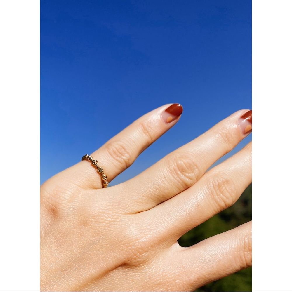 OOAK Michelle Chang 14k/Diamond Mini Skull Ring